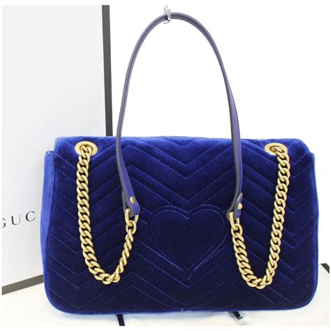 gucci blue velvet handbag|gucci velvet bag large.